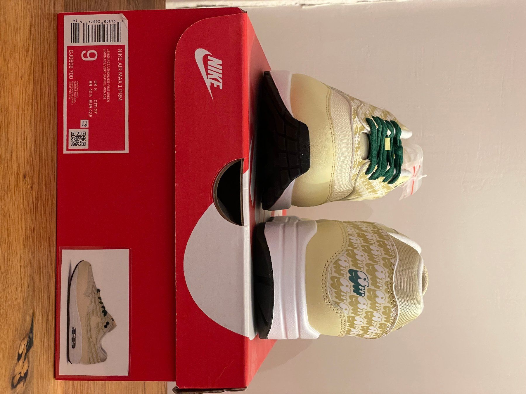 Nike Scarpe da uomo: Air Max 1 Atmos Powerwall Lemonade | 42.5 9 – Nuovo e nell'imballaggio originale da Schaffhausen venduto da mar_mfl9 4