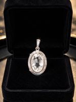 Luxuriöser Anhänger aus echtem 925 Sterling Silber Kristal