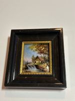 Emailliertes Bild J. Pradeloux Limoges mit Holzrahmen(2I2)