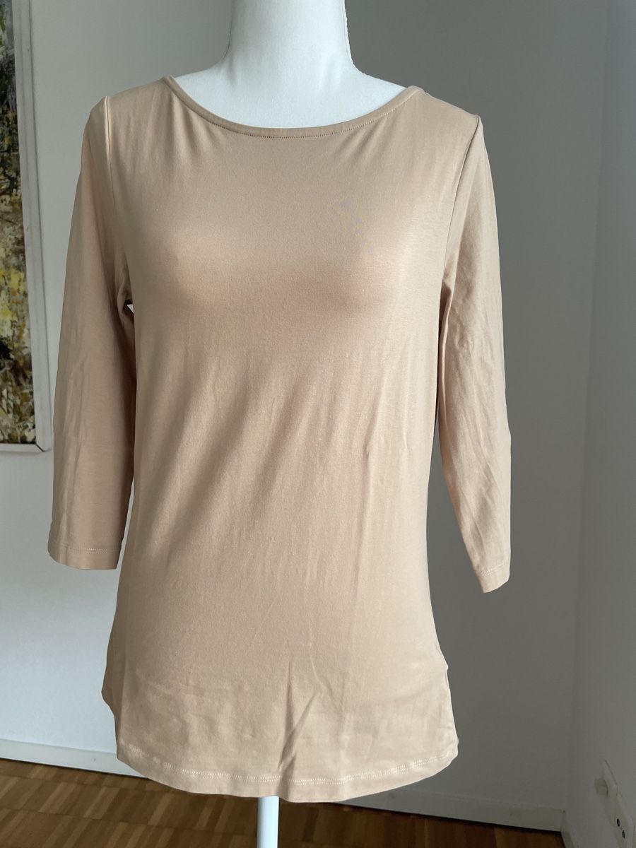 Tchibo T-Shirts: Tchibo Essentials Damen Shirt Gr. 36/38 Beige – Gebraucht aus Ennetbaden von Julia555 1