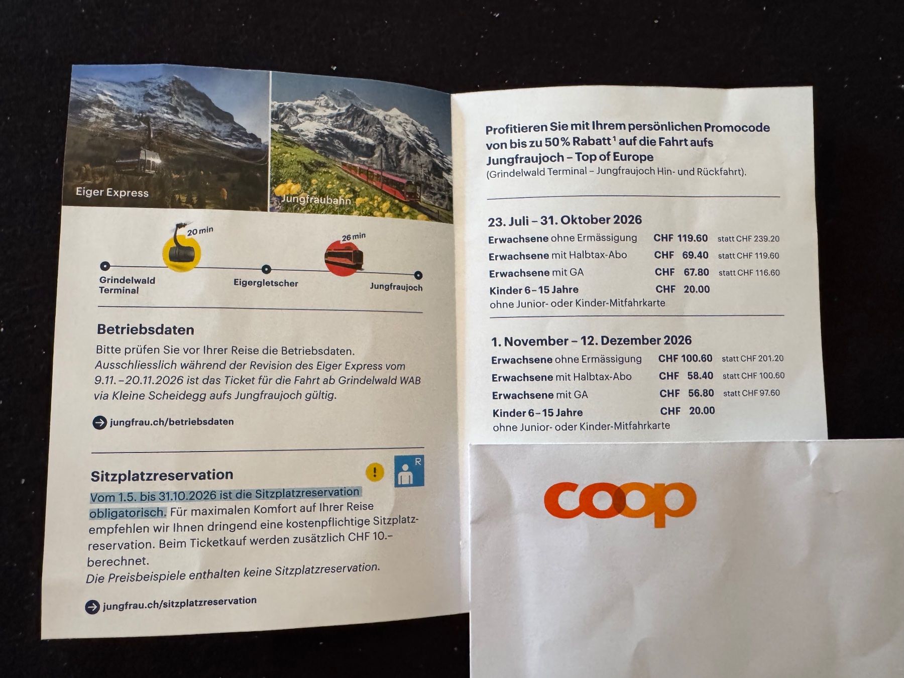 Buoni: Jungfraujoch Gutschein – Nuovo e nell'imballaggio originale da Zürich venduto da Cleopi 1