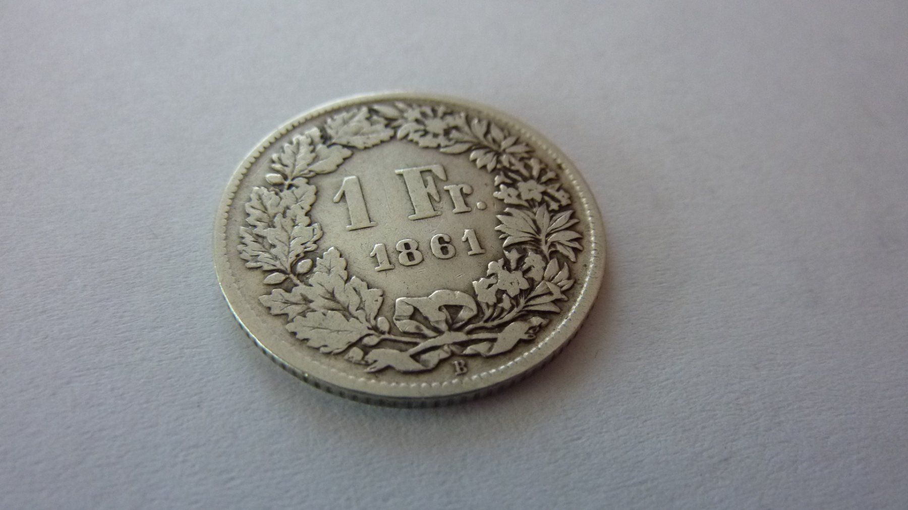Alle Münzen: Uralter Einfränkler 1861, sehr schön – Gebraucht aus Birrwil von Schnaepli 7