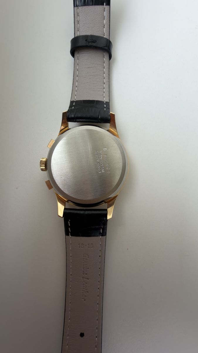 Swiss Orologi: Schweizer Chronograph Uhr Landeron vergoldet . Funktioniert – Usato da Zürich venduto da Fidel59 6