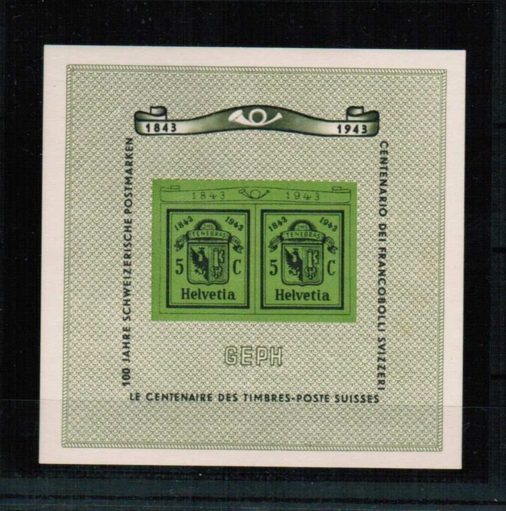 Alle Briefmarken: GE-Block 1943 ** postfrisch – Neu (gemäss Beschreibung) aus Bern von peri02