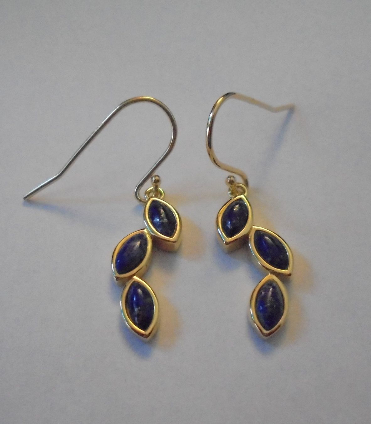 Orecchini pendenti & Orecchini a lobo: Echtschmuck: Lapislazuli Silberohrhänger, vergoldet – Nuovo (secondo la descrizione) da Zuchwil venduto da maumauchi 6