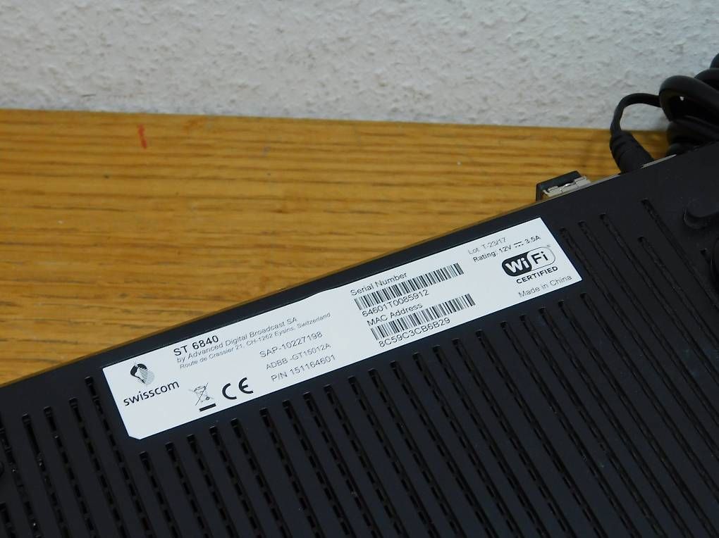 Modem & Router: BOX internet SWISSCOM wifi ST6840 ST 6840 – Usato da Reinach BL venduto da baselnichtweit 2