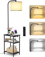 Stehlampe Wohnzimmer mit Tisch & Regal