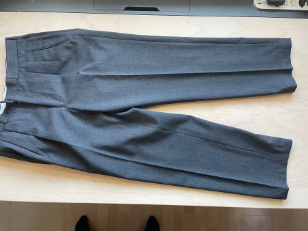 Elegante Hose schwarz, Wollmix - kurze Länge (100 cm)