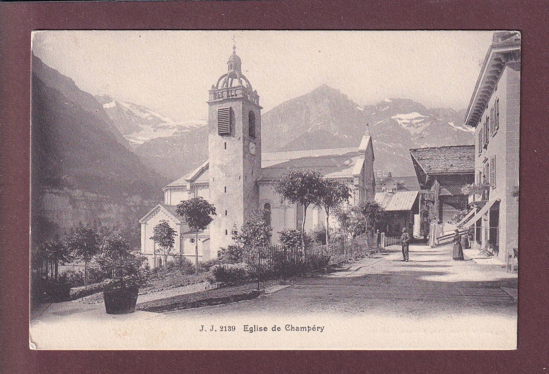 Ansichtskarten: Eglise de CHAMPERY - 1911 – Gebraucht aus Pully von nicecards