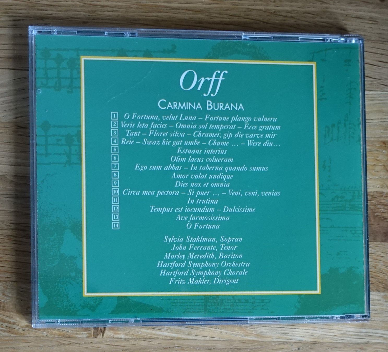 CD: Orff - Carmina Burana - F32 – Usato da Sessa venduto da fraenklishop 1