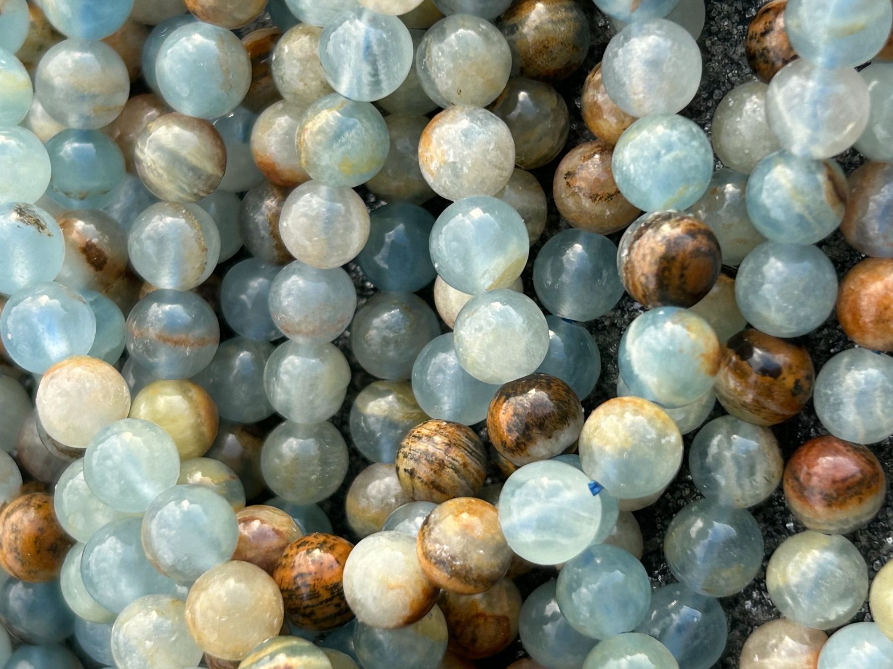 Pietre preziose: Strang echte blue calcit level 1 beads 6 mm – Nuovo e nell'imballaggio originale da Niederrohrdorf venduto da Ytobi 2