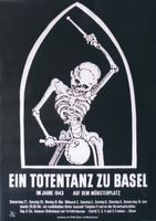 EIN TOTENTANZ ZU BASEL SKELETT TROMMLER 1943 Original Plakat