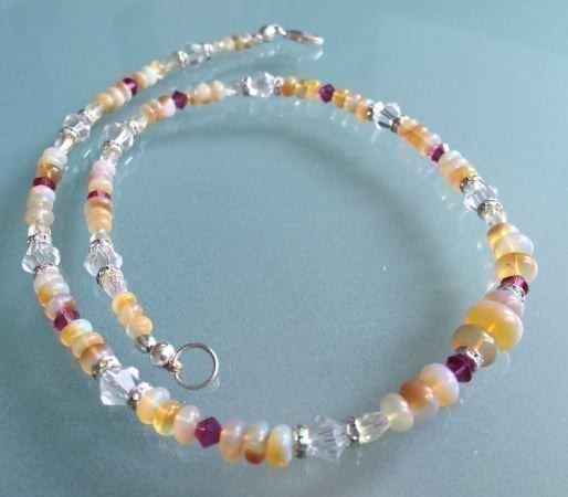 Catenine: Opal & Swarovski Element Collier UNIKAT – Nuovo (secondo la descrizione) da Basel venduto da Chili007 5