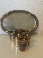 Antikes Vintage Servierset – 6 Becher & Tablett Sammlerstück