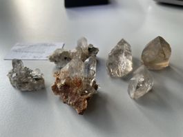 6 Mineralien aus der Schweiz Alte Stücke
