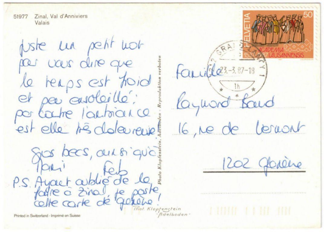Cartoline postali: Zinal - 4 Bild AK – Usato da Binningen venduto da Mountainrider 1