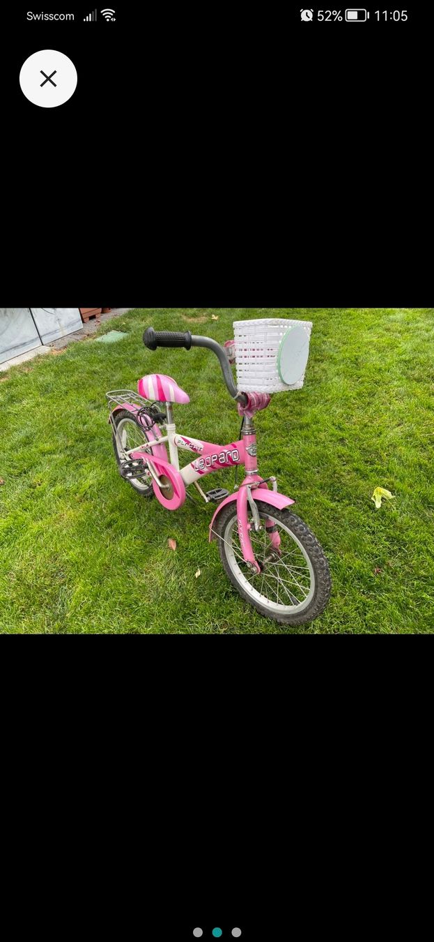 Biciclette: Mädchenvelo 16 Zoll, pink – Usato da Mühlethal venduto da Kiki090 1