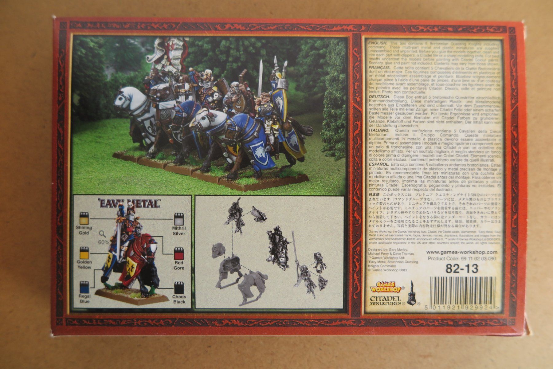 Kit di modellismo & Modellini statici: Warhammer - Bretonen - 5 Questritter - Metall - OOP – Usato da Biberstein venduto da Lou13lou 1