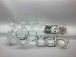 13-teiliges Glas- und Deko-Konvolut