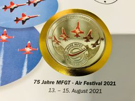 Patrouille Suisse  Numisbrief versilberte Medaille 2021