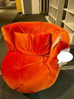 Neuer Top-Design Sessel aus rot-orangem Samt