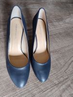 Roberto Santi Echtleder Pumps, Dunkelblau, Grösse 38!