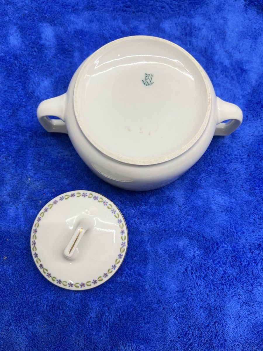 Zuccheriere: Vintage Zuckerdose mit Deckel, Blumendesign, Langenthal – Usato da Rotkreuz venduto da Migu2012 3