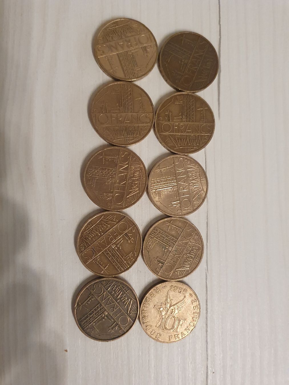 Alle Münzen: 10er Set - Münzen 10Francs – Gebraucht aus Erlinsbach von conc7 1