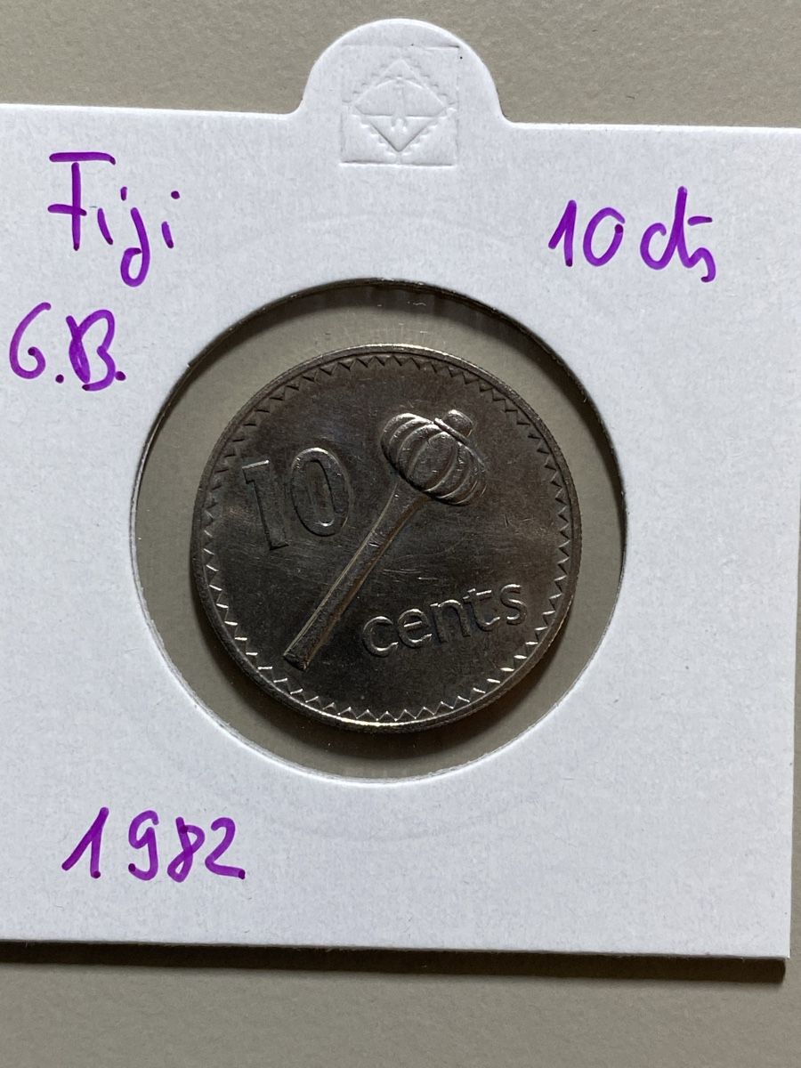 Alle Münzen: Fiji (GB) - 10 centimes - 1982 – Gebraucht aus Payerne von Mike1682