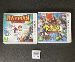 Nintendo 3DS - 2x Games - Rayman Origine & Rabbids Rumble
