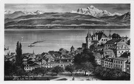 Nyon bei Nacht