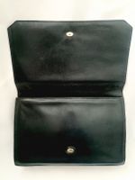 Elegante pochette vintage in vera pelle nera