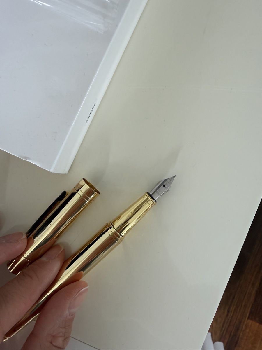 Penna & Evidenziatori: Gold colored fountain pen – Nuovo e nell'imballaggio originale da Uster venduto da Monika_OB 6