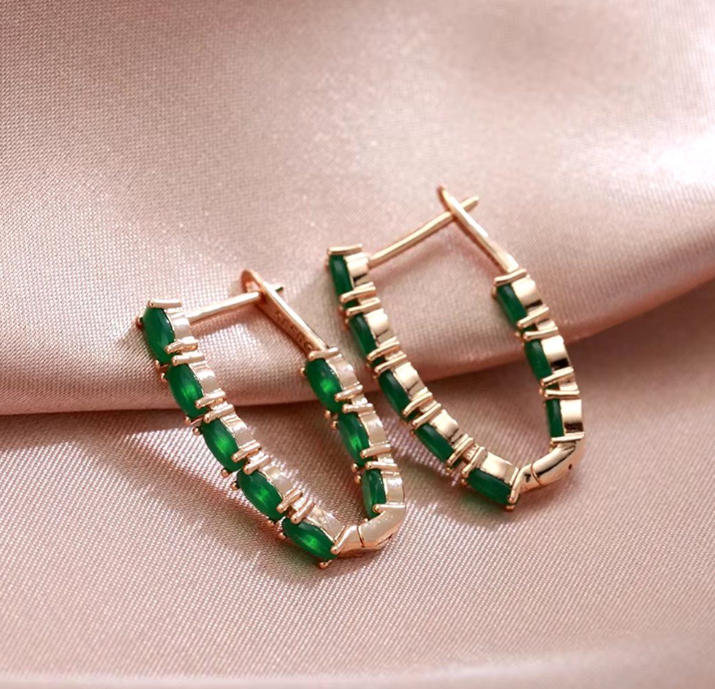 Orecchini pendenti & Orecchini a lobo: Boucles pendantes plaqué or rose - stamp "585" – Nuovo e nell'imballaggio originale da Thônex venduto da Swiss-Jewels 4