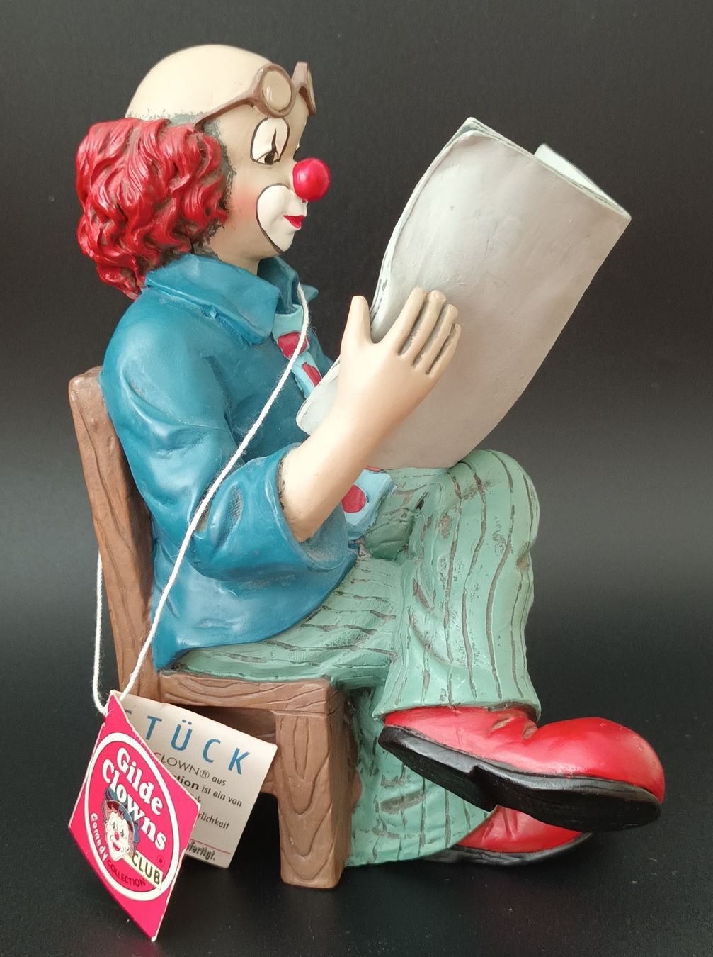 Figuren: Gilde Clown ,,Der Zeitungsleser,, – Neu (gemäss Beschreibung) aus Allenwinden von pro_nmg9 2