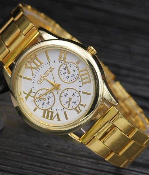 Orologi: Damenuhr, Geneva Luxury, Farbe Gold – Nuovo e nell'imballaggio originale da St. Gallen venduto da Martunia 1