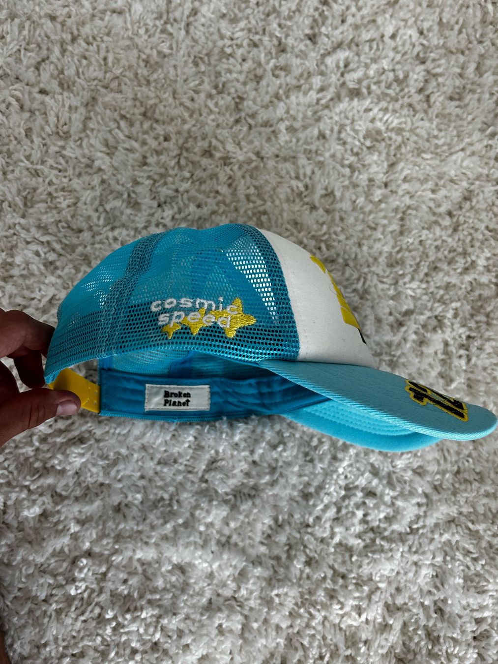 Copricapi, berretti & cappellini: Broken Planet Cap Blue White Yellow – Nuovo (secondo la descrizione) da Minusio venduto da gthegoat 3