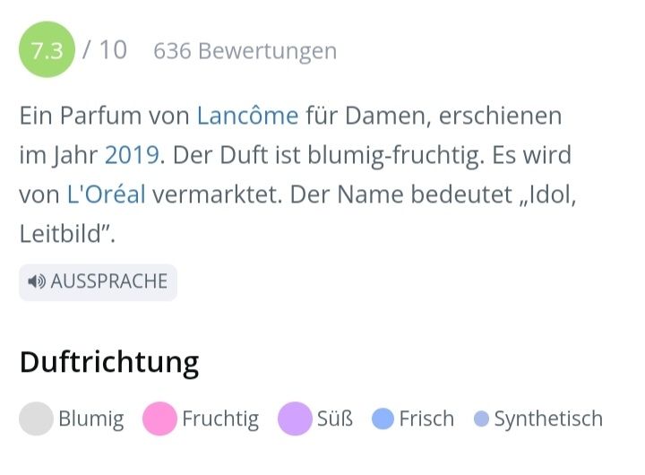 Lancôme Parfum & Eau de Toilette: 2 ml IDOLE LE PARFUM LANCOME ABFÜLLUNG – Neu (gemäss Beschreibung) aus St. Gallen von CaliSunshine 2