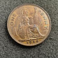 1 Penny England 1944