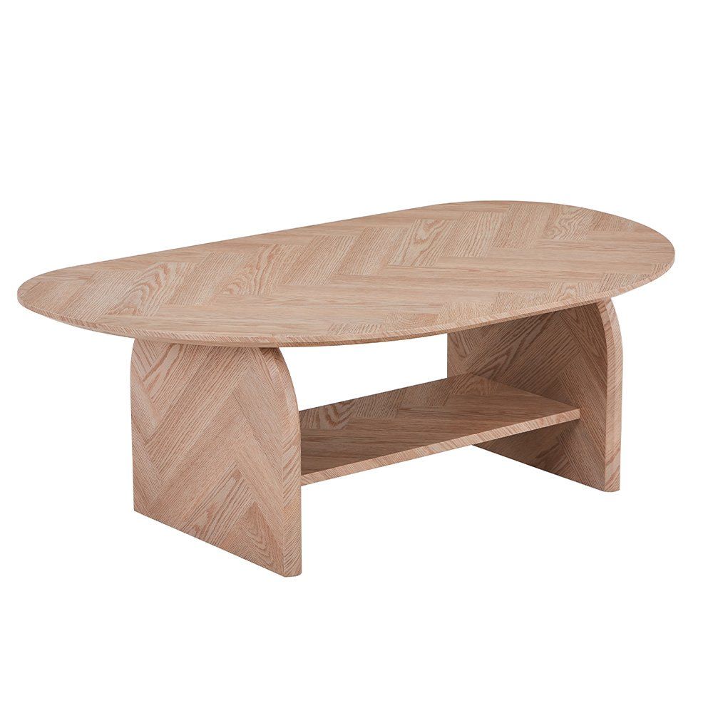 Tavoli: Couchtisch Oval LARA - Fishbone Oak – Nuovo e nell'imballaggio originale da Wallenwil venduto da toesstal-vertrieb 2