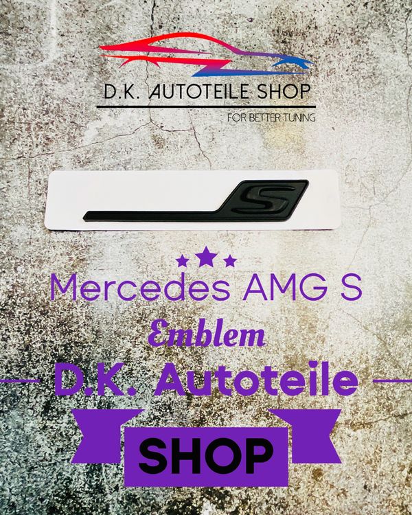 Mercedes AMG Emblem Schriftzug Neu in Rotmatt Metall