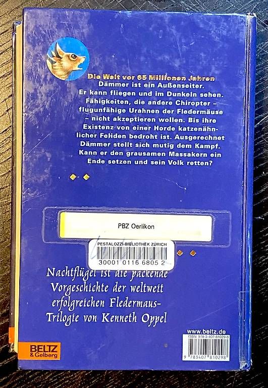 Libri: NACHTFLÜGEL /Kenneth Oppel /Evolutionäre Geschichte! – Usato da Zuerich venduto da SonderArt-Wertgut 3