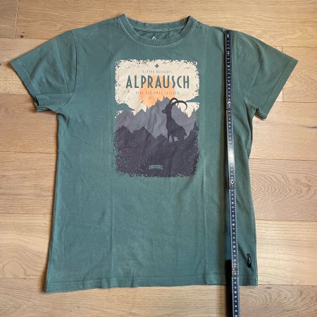 Alprausch T-Shirt Herren S Grün Schweiz Print Top