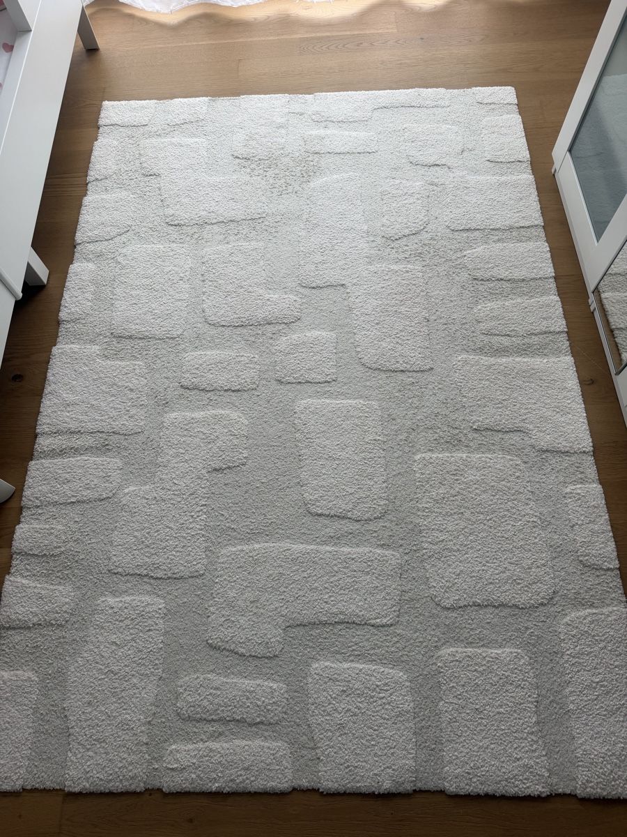 Tappeti: Moderner Hochflor Teppich hellbeige mit Reliefstruktur – Usato da Lengnau BE venduto da oka_x9s8 3