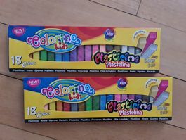 Coloring Kids Plasticine 18 Farben NEU, neon, silber, gold