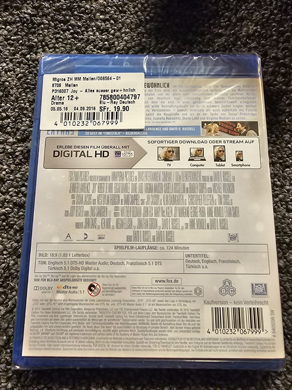 Tutti i DVDs: Film Joy Blu-ray  – Nuovo e nell'imballaggio originale da Ruswil venduto da jan_bxl5 1