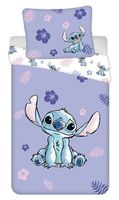 Disney Lilo und Stitch Bettwäsche mit Blumen, Blätter, lila