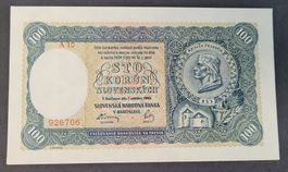 100 KORUN / SLOWAKEI 1940 (BANKFRISCH) 2. Emisia