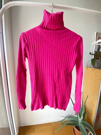 Rollkragenpullover Pink Gr S/M