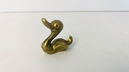 Kleine Vintage Messing Ente – Massive Dekofigur